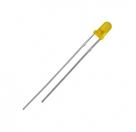 LED 3mm Желтый окрашенный (от 3шт) * Светодиод 3мм цв. линза желтый 30 mCd