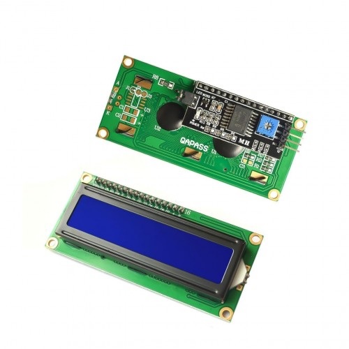 ЖКИ 1602+I2C текст белый на синем 