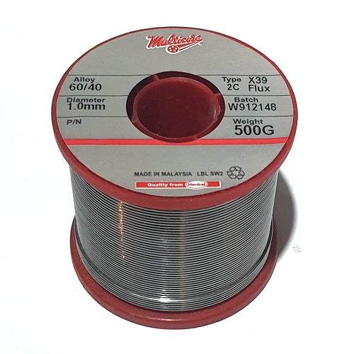 ПОС 60+Флюс 1,0mm 500g Milticore