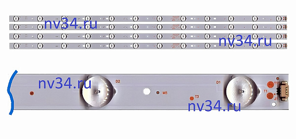 Комплект подсветки 40" 12 линз 3V 808мм *4шт HAIER 