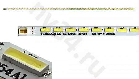 Торцевая подсветка LED  406мм 48led 32'' Hyunda, SUPRA T72M320354AI 1ET13T35-Rev2.0 