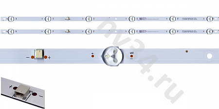 Комплект подсветки 32" 3V 6 линз 595мм 2шт