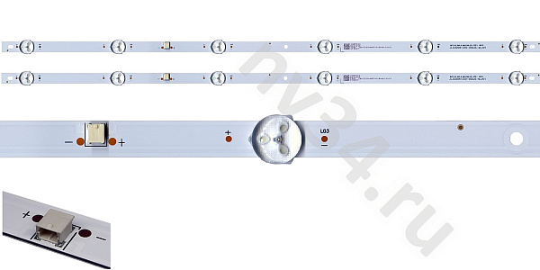Комплект подсветки 32" 3V 6 линз 595мм 2шт