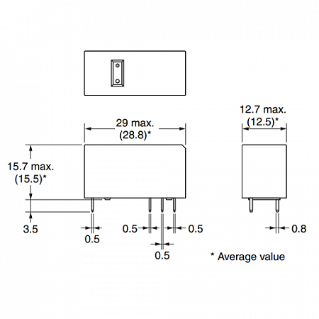 Реле 12VDC /G2RL1412DC (G2RL112DC) 