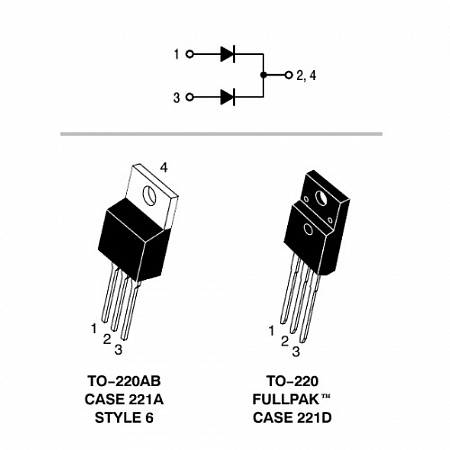 Диод MBR2045CT [TO-220] 