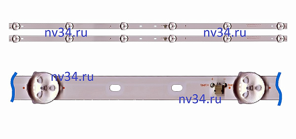 Комплект подсветки 32" 6V 6 линз 575мм *2шт / DEXP