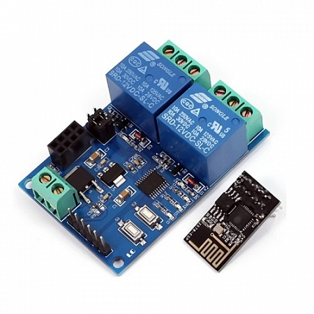 Модуль WiFi реле 2 канал. На ESP8266