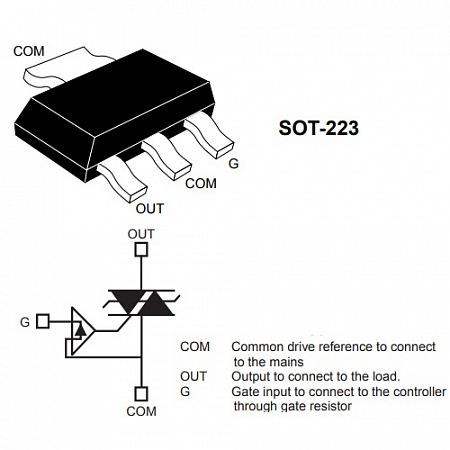 Симистор ACS108-6SN * ACS108-6SN