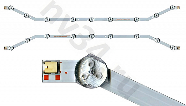 Комплект подсветки SAMS 32" 9 линз 590мм *2шт Изогнутые