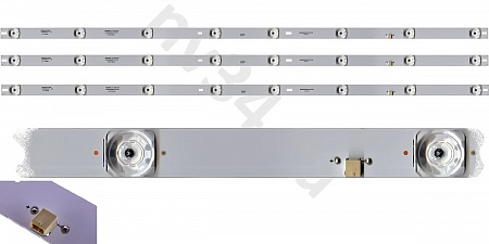 Комплект подсветки 43" 8 линз 3V 770мм *3шт