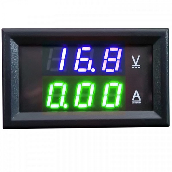 Модуль Амперметра 10А(зел.) +вольтметр 0-100V(син.) 