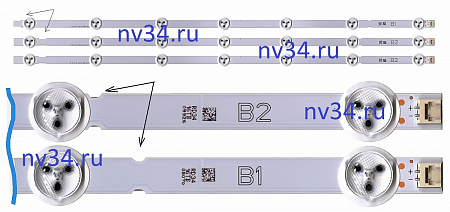 Комплект подсветки LG 32'' ROW2,1 V13 /3 планки B,B 7+7+7 линз 3V 630мм 