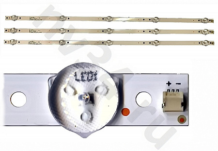 Комплект подсветки 28" 3V 5линз 530мм *3шт DEXP и др.