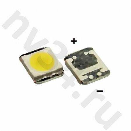 LED 3,2V 3528_БЕЛ. 350MA (+ широкий) 