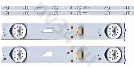 Комплект подсветки 32" 3V 6 линз 555мм *2шт THOMSON 