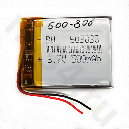 Аккумулятор Li-pol 3,7V 5,0*30*36 500mah 