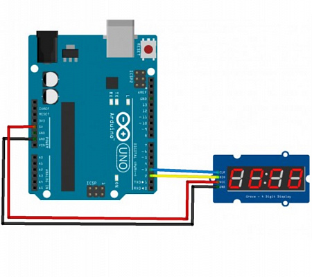 LED модуль часового дисплея на ТМ1637 