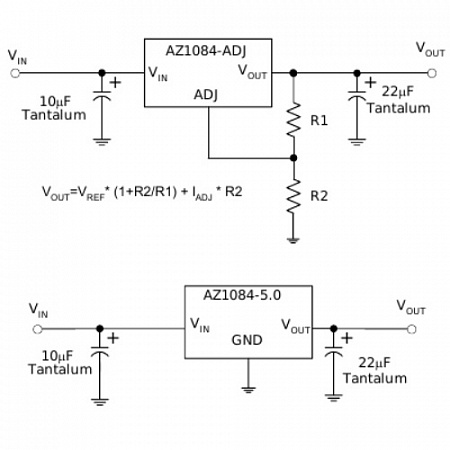 Микр-ма _1084V-3,3 (5A)  [TO-252] AZ 1084D-3,3