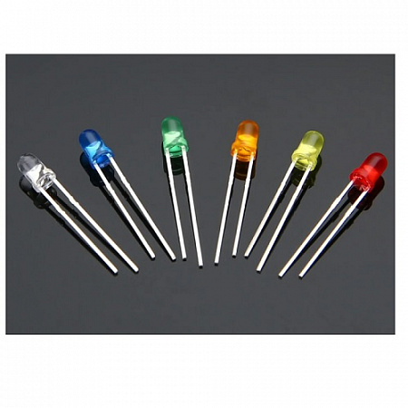 Набор светодиодов LED 3mm 100шт 