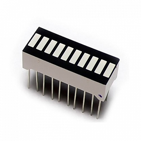 LED шкала 10 сегментная красная 