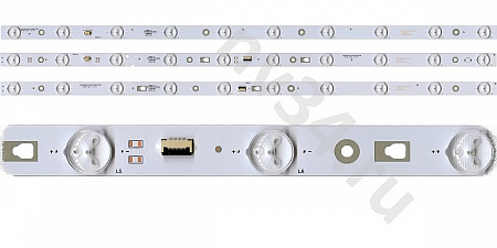 Комплект подсветки 32" 3V.10 линз 627мм *3шт 