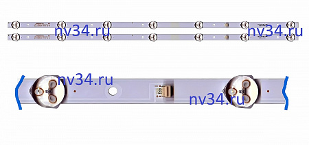 Комплект подсветки 32" 6V 7 линз 570мм *2шт DEXP и др.