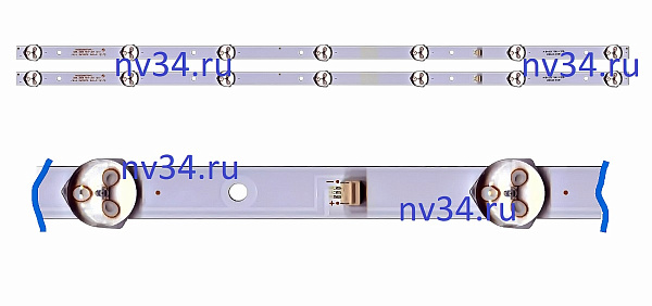Комплект подсветки 32" 6V 7 линз 570мм *2шт DEXP и др.