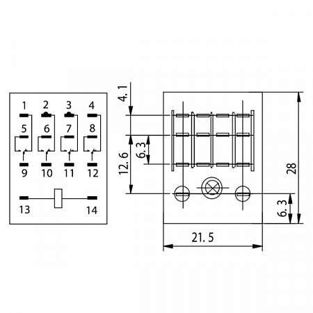 Реле 220VAC /HLS-4453-18F-4C (220V) 