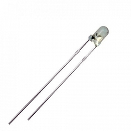 LED 3mm БЕЛ. Дневной 6cd (от 3шт)