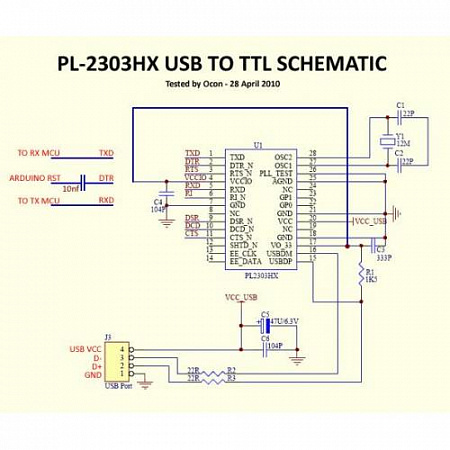 Converter USB-TTL /Модуль на PL2303HX 