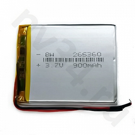 Аккумулятор Li-pol 3,7V 2,6*53*60 900mah