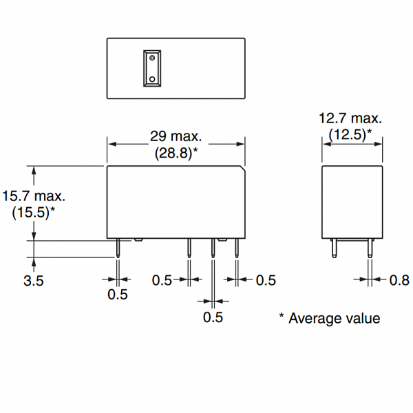 Реле 12VDC /G2RL212DC /RT424012 /RTE24012 /G2RL-2 12VDC