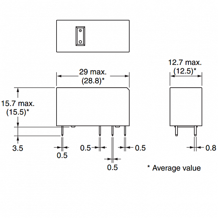 Реле 12VDC /G2RL212DC /RT424012 /RTE24012 /G2RL-2 12VDC